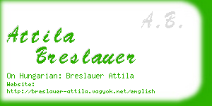 attila breslauer business card